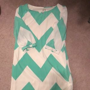 Pink Owl Zigzag print Dress